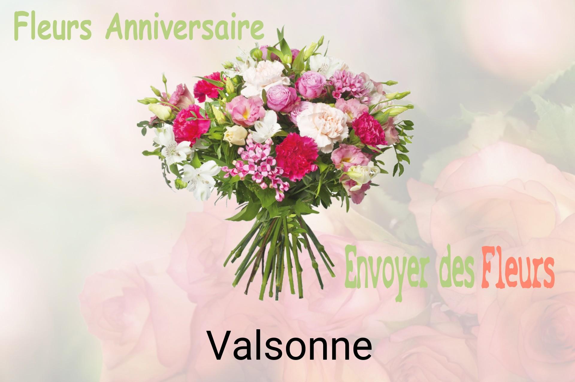 Bouquet de fleurs d’anniversaire livré à Valsonne