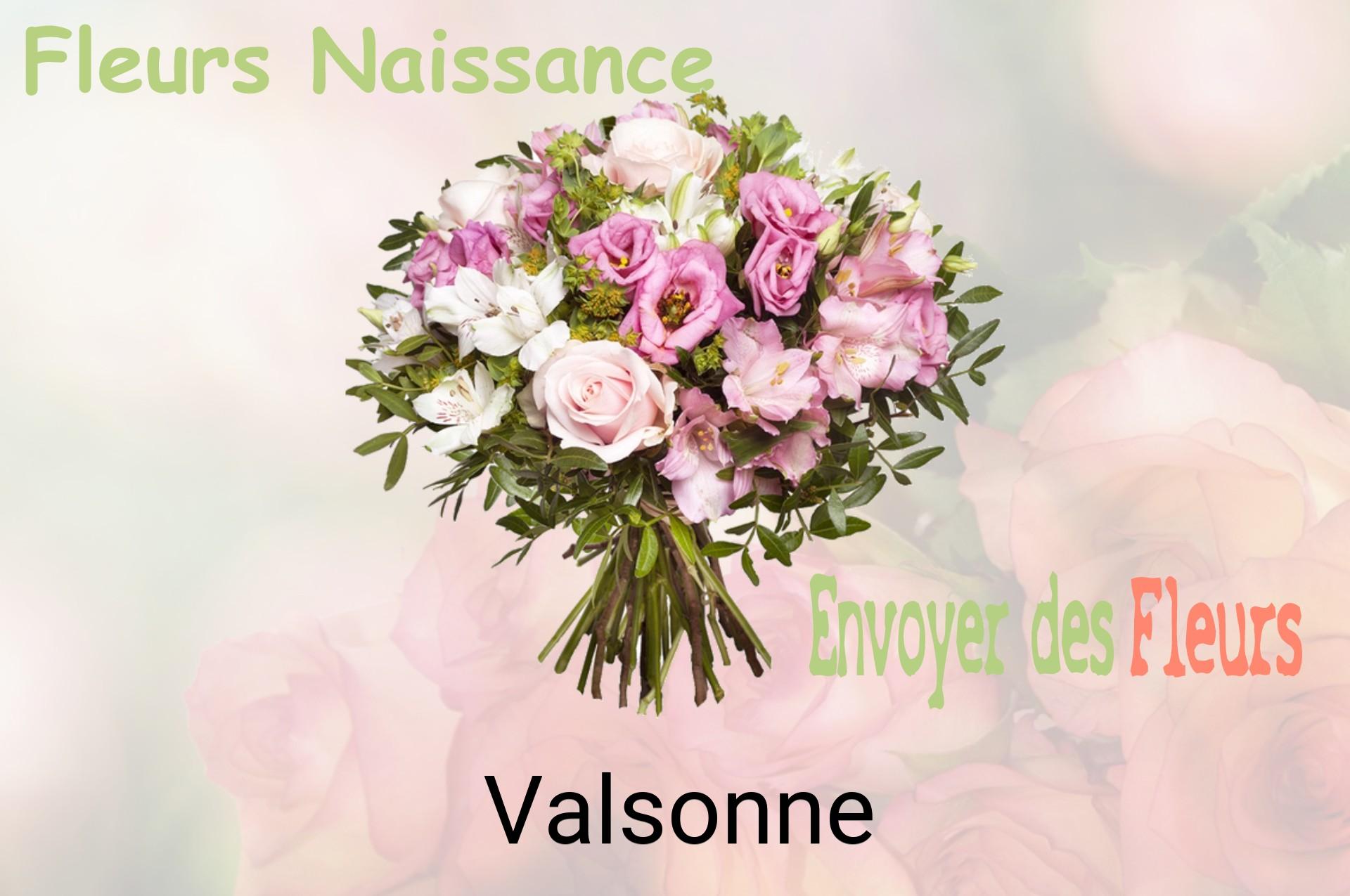 Bouquet de fleurs de naissance livré à Valsonne